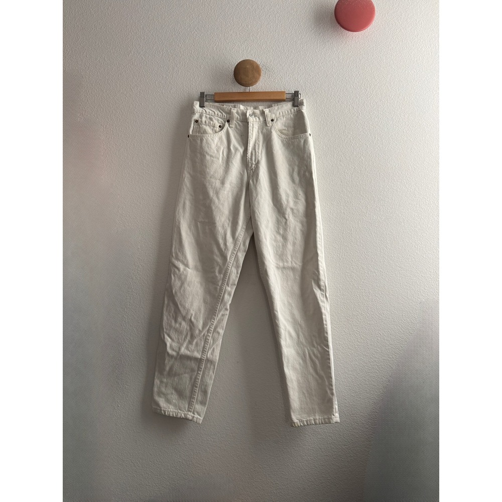 Vintage Levis 550 Relaxed Fit Tapered Leg White Jeans Made in USA W31 L30